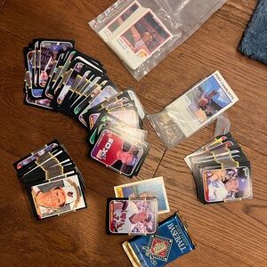 Variety of baseball cards see pictures in bulk will ship them all